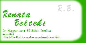 renata belteki business card